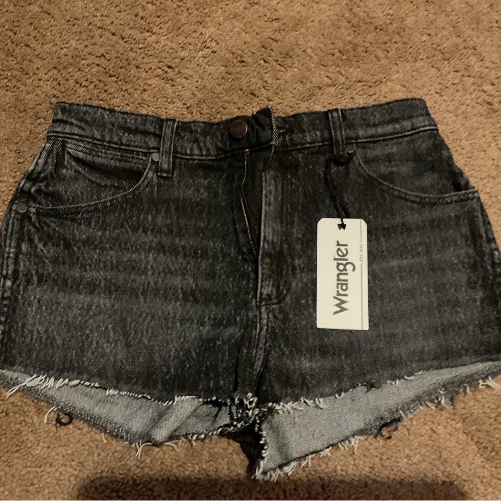 Wrangler Women's Black Denim Shorts